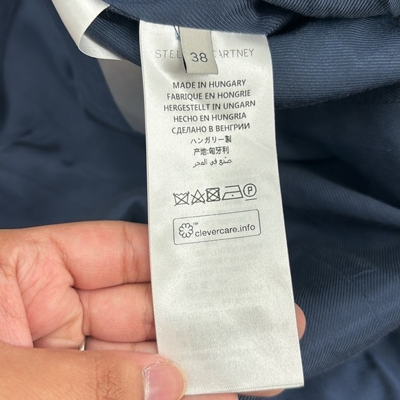Stella Mccartney Double-breasted Cotton-corduroy Blazer Blue 38/ size US small - Picture 13 of 14
